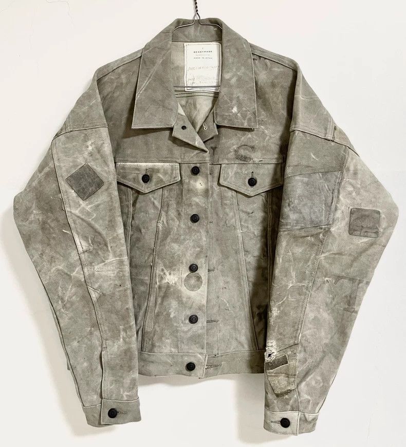 READYMADE READYMADE Cement Gray Military Jacket Size US M / EU 48-50 / 2 - 2 Thumbnail