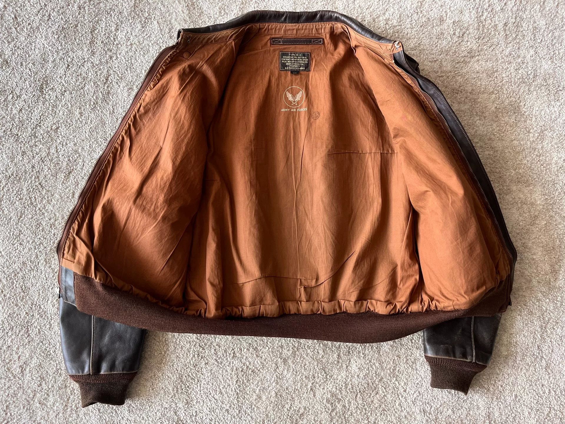 The Real McCoy's The Real McCoy's Type A-2 Flight Jacket Size US M / EU 48-50 / 2 - 3 Thumbnail