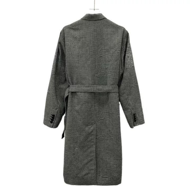 Dior gray houndstooth wool trench coat with belt Size US L / EU 52-54 / 3 - 2 Thumbnail