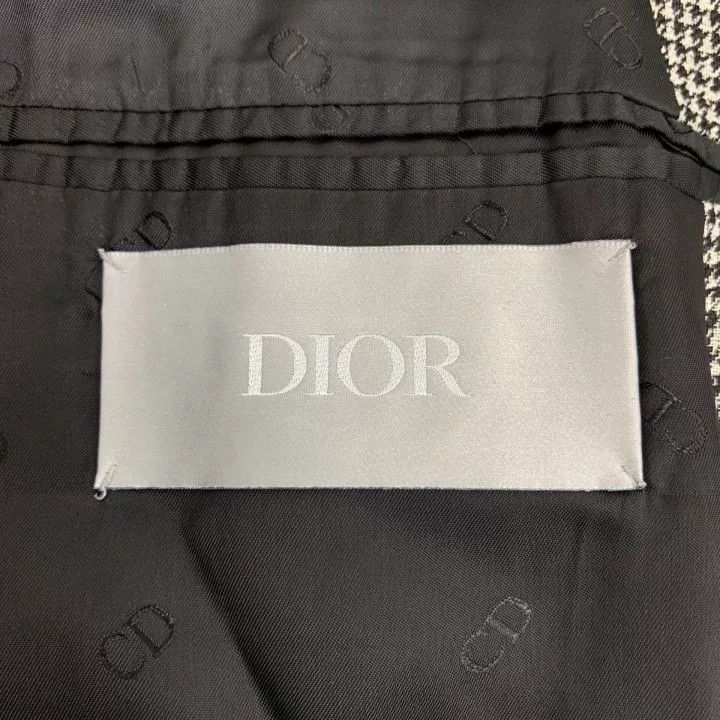 Dior gray houndstooth wool trench coat with belt Size US L / EU 52-54 / 3 - 7 Thumbnail