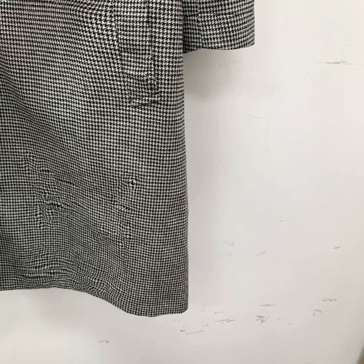 Dior gray houndstooth wool trench coat with belt Size US L / EU 52-54 / 3 - 5 Thumbnail