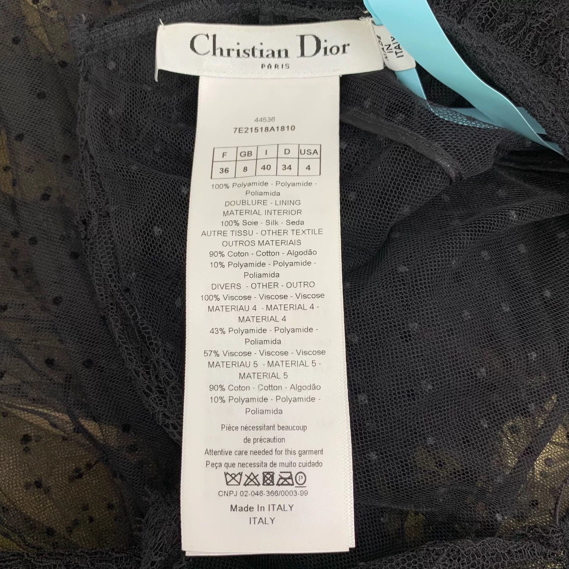Dior black polka dot silk long sleeve shirt Size US XS / EU 42 / 0 - 5 Thumbnail