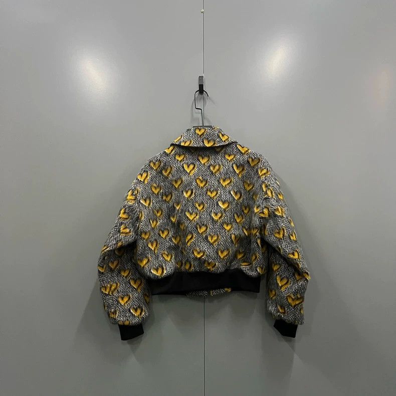 Fendi FENDI Heart Print Wool Jacket Size US S / EU 44-46 / 1 - 3 Thumbnail
