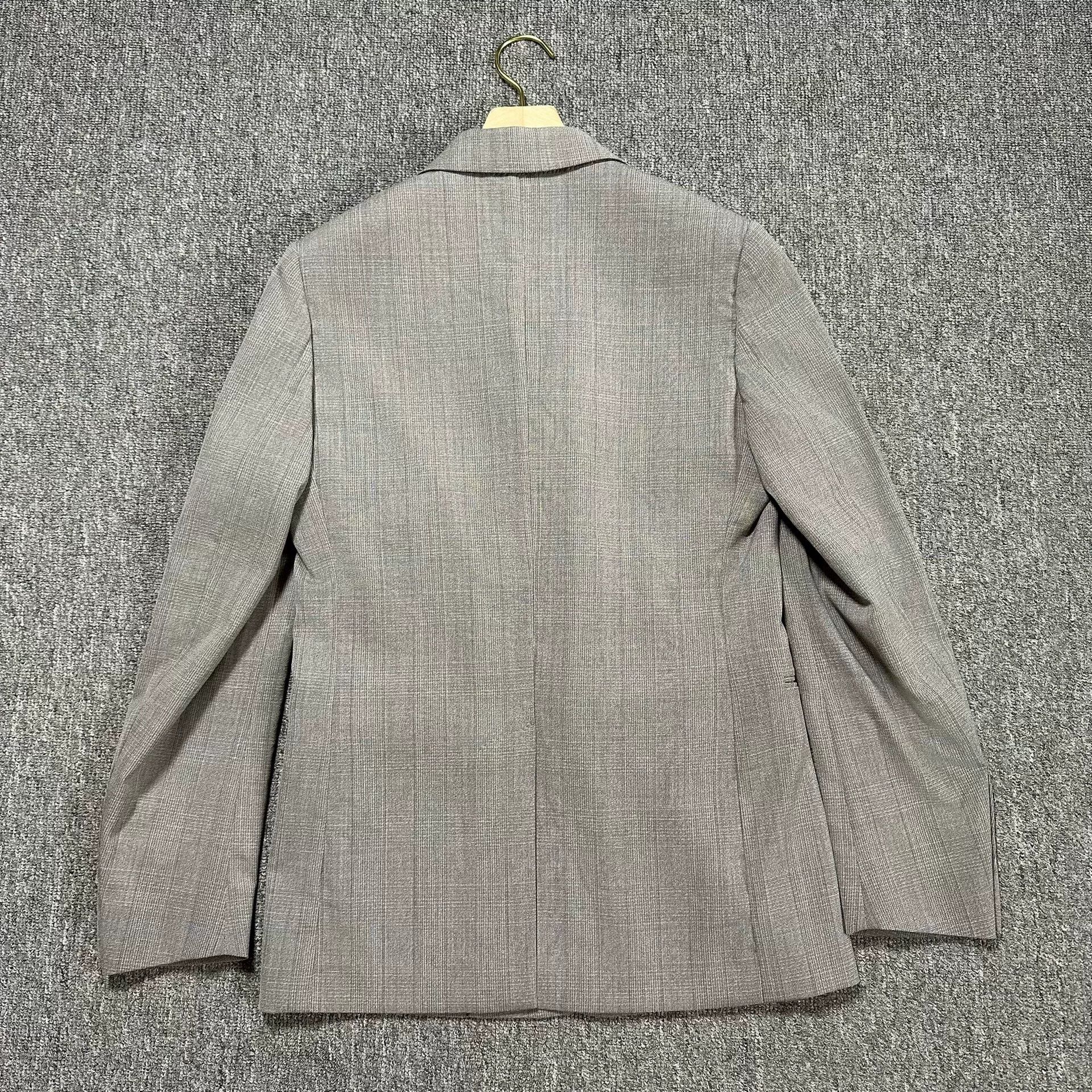 Dior Dior Man Gray Double-Breasted Suit Jacket Size US M / EU 48-50 / 2 - 3 Thumbnail
