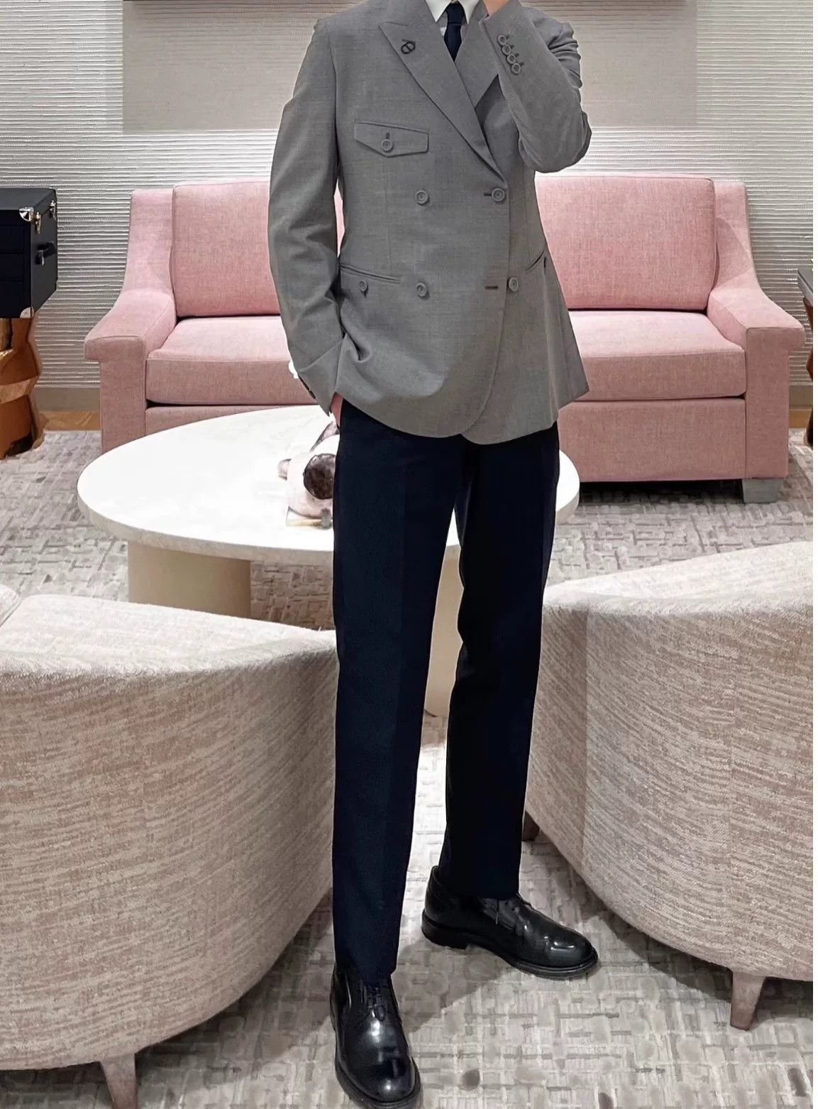 Dior Dior Man Gray Shawl Collar Suit Size US S / EU 44-46 / 1 - 9 Thumbnail