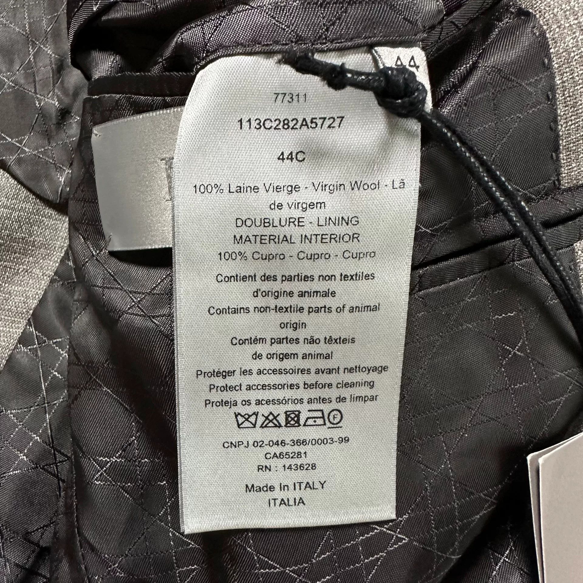 Dior Dior Man Gray Shawl Collar Suit Size US S / EU 44-46 / 1 - 6 Thumbnail