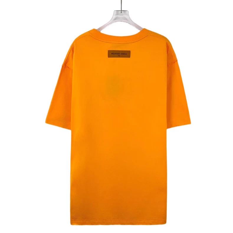 Louis Vuitton Louis Vuitton Orange Logo Cotton T-shirt Size US L / EU 52-54 / 3 - 2 Thumbnail