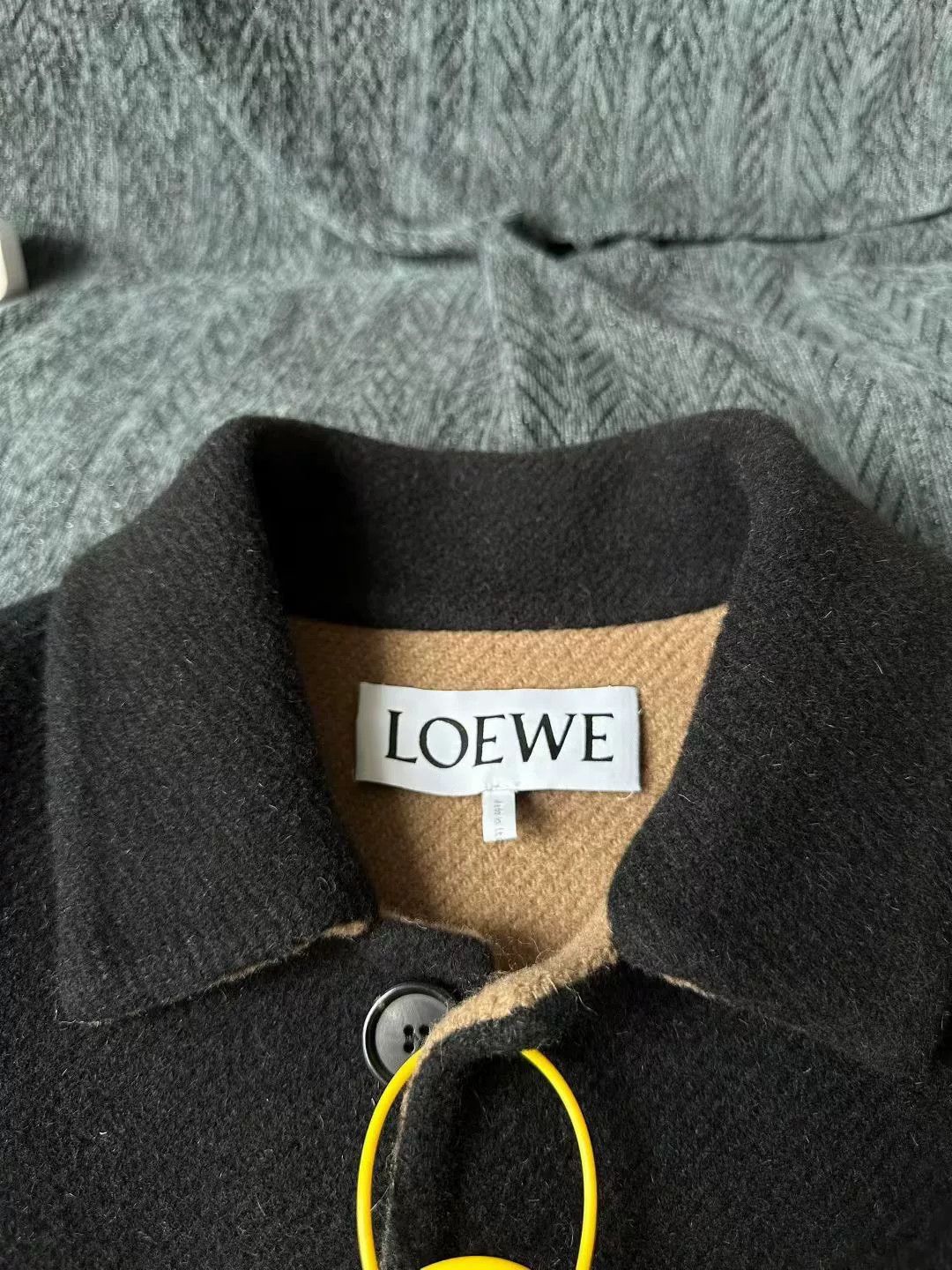 Loewe LOEWE Leather Badge Wool Coat Size US M / EU 48-50 / 2 - 3 Thumbnail