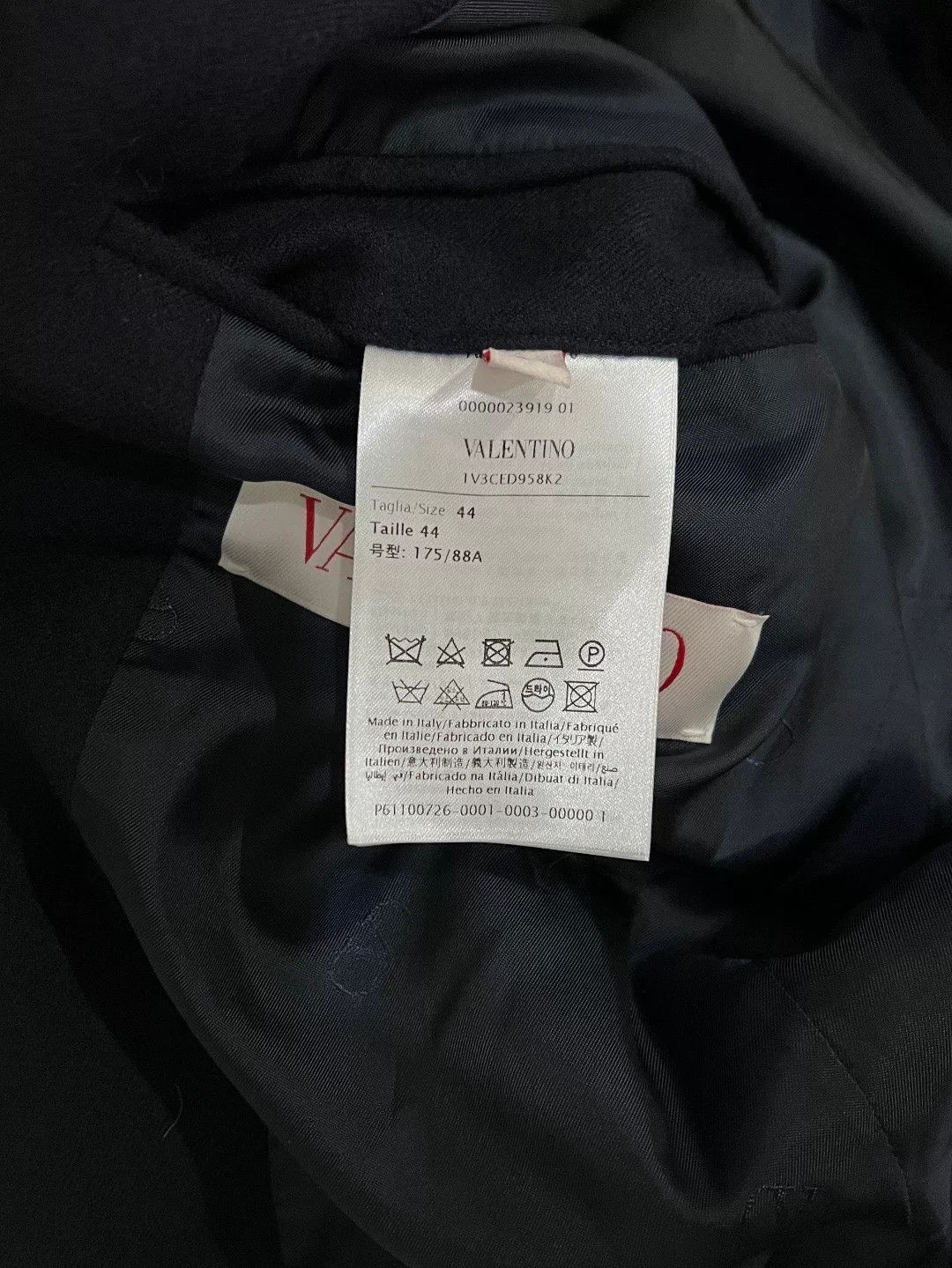Valentino Valentino Navy Double-Breasted Wool Blazer Size US S / EU 44-46 / 1 - 7 Thumbnail