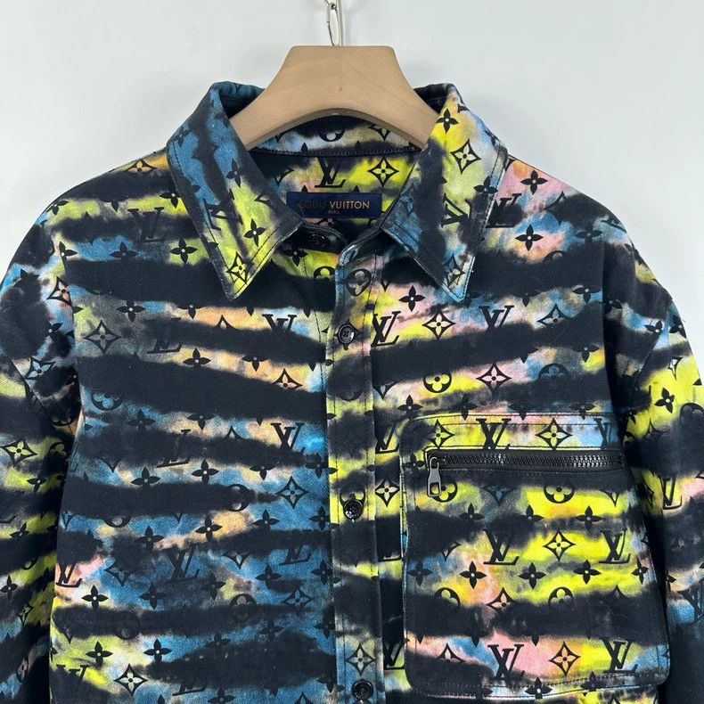 Louis Vuitton Louis Vuitton Tie Dye Monogram Denim Jacket Size US XXL / EU 58 / 5 - 5 Thumbnail