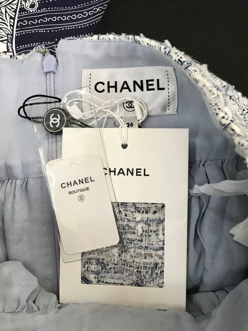 Chanel Chanel Cruise Blue Woven Skirt Size US 36 / EU 52 - 4 Thumbnail