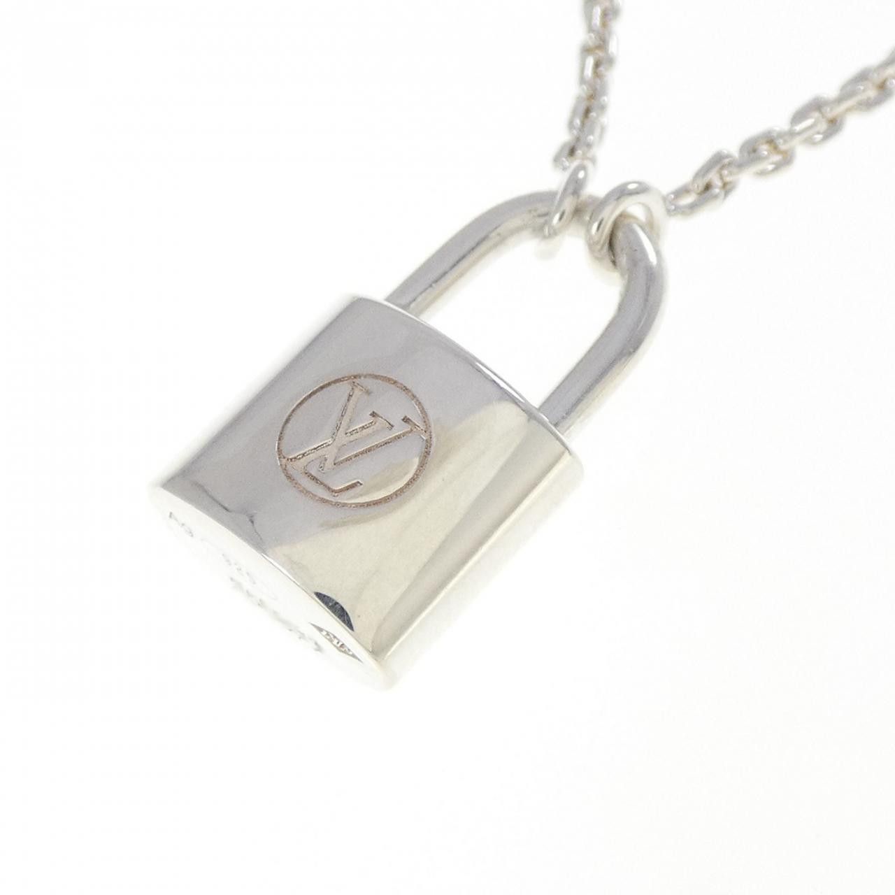 Louis Vuitton Louis Vuitton Louis Vuitton Lockit 925 Silver Necklace Metal Necklace Q93559 DUTY FREE for USA Size ONE SIZE - 3 Thumbnail
