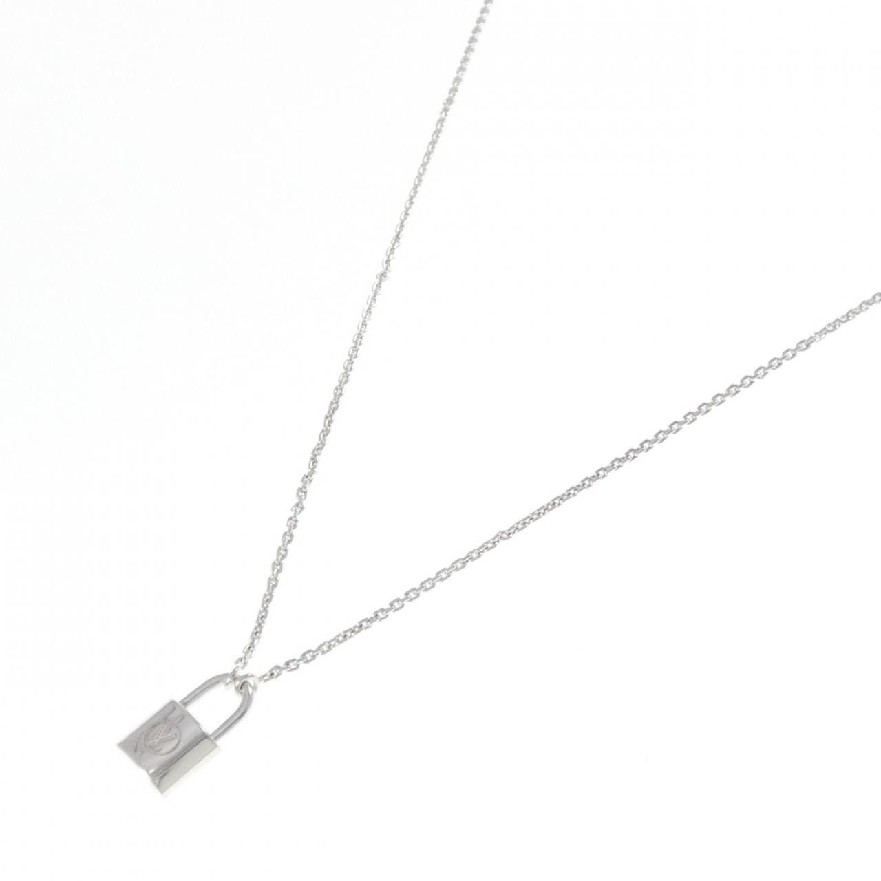 Louis Vuitton Louis Vuitton Louis Vuitton Lockit 925 Silver Necklace Metal Necklace Q93559 DUTY FREE for USA Size ONE SIZE - 2 Thumbnail