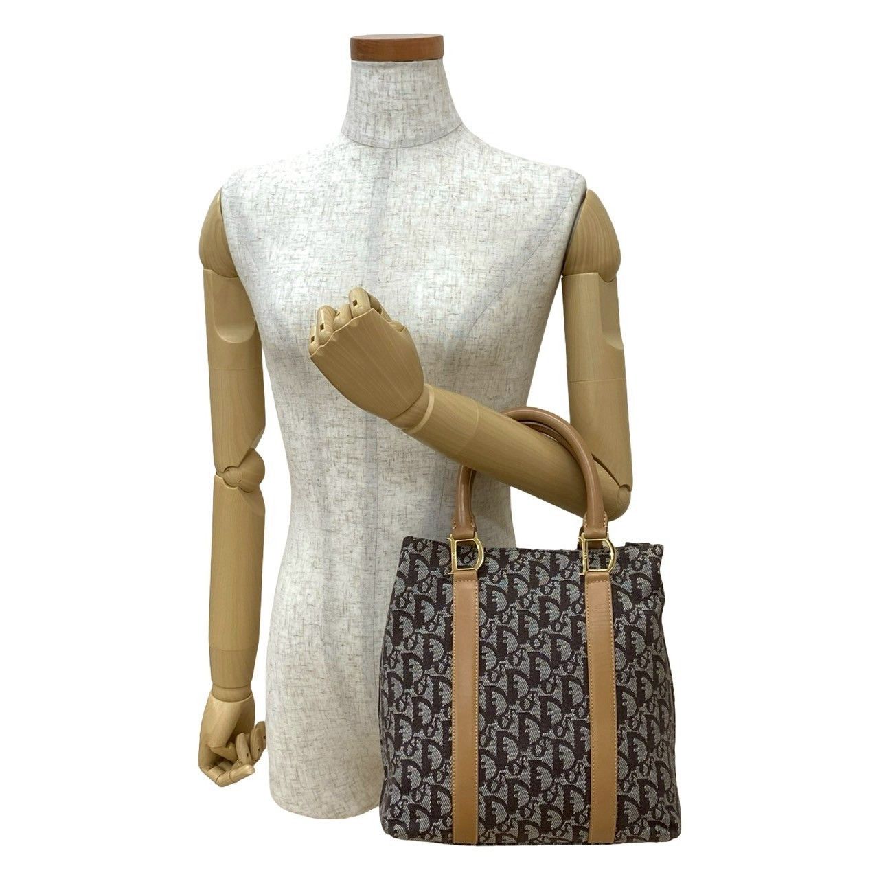 Dior Dior Christian Dior Trotter Canvas Leather Handbag Leather Handbag DUTY FREE for USA Size ONE SIZE - 3 Thumbnail
