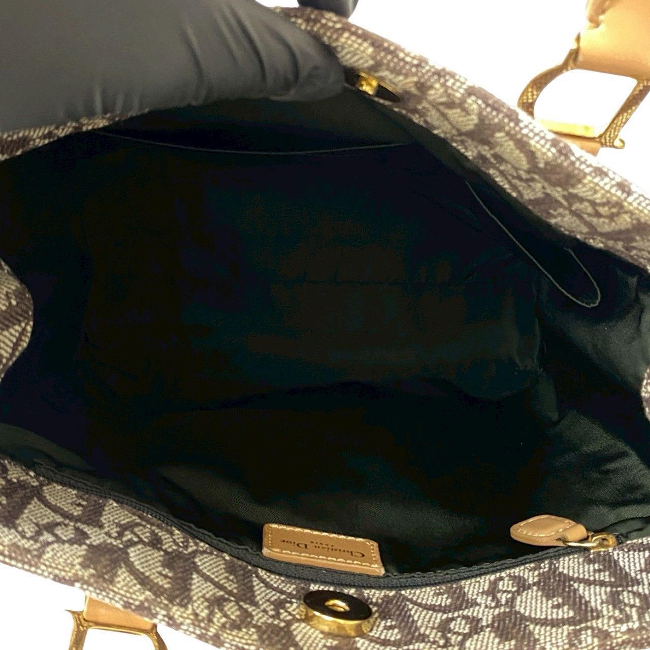 Dior Dior Christian Dior Trotter Canvas Leather Handbag Leather Handbag DUTY FREE for USA Size ONE SIZE - 10 Thumbnail