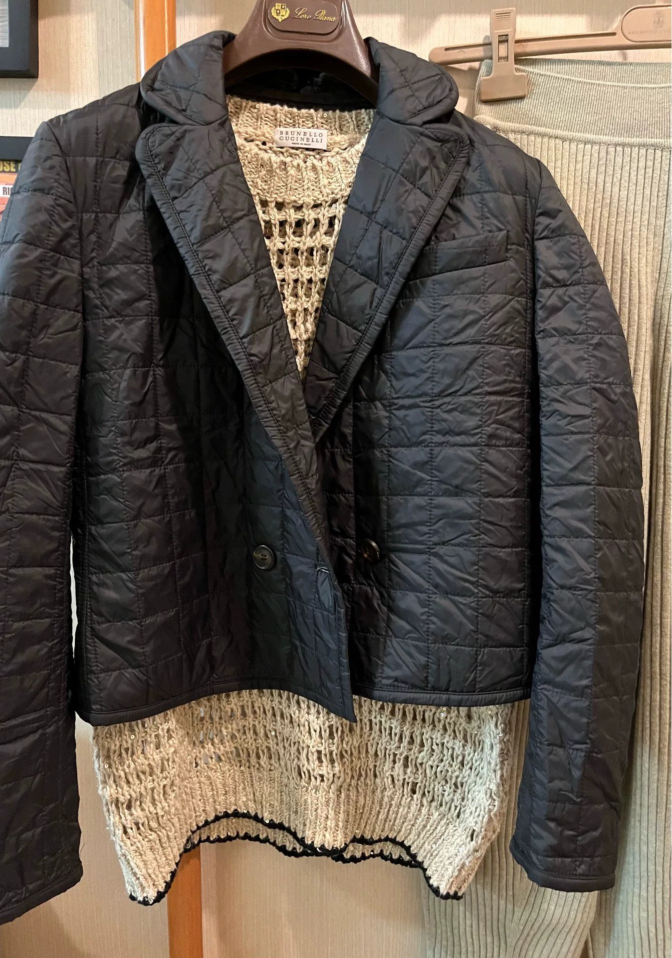 Brunello Cucinelli Brunello Cucinelli Quilted Cotton Short Jacket Size US M / EU 48-50 / 2 - 2 Thumbnail