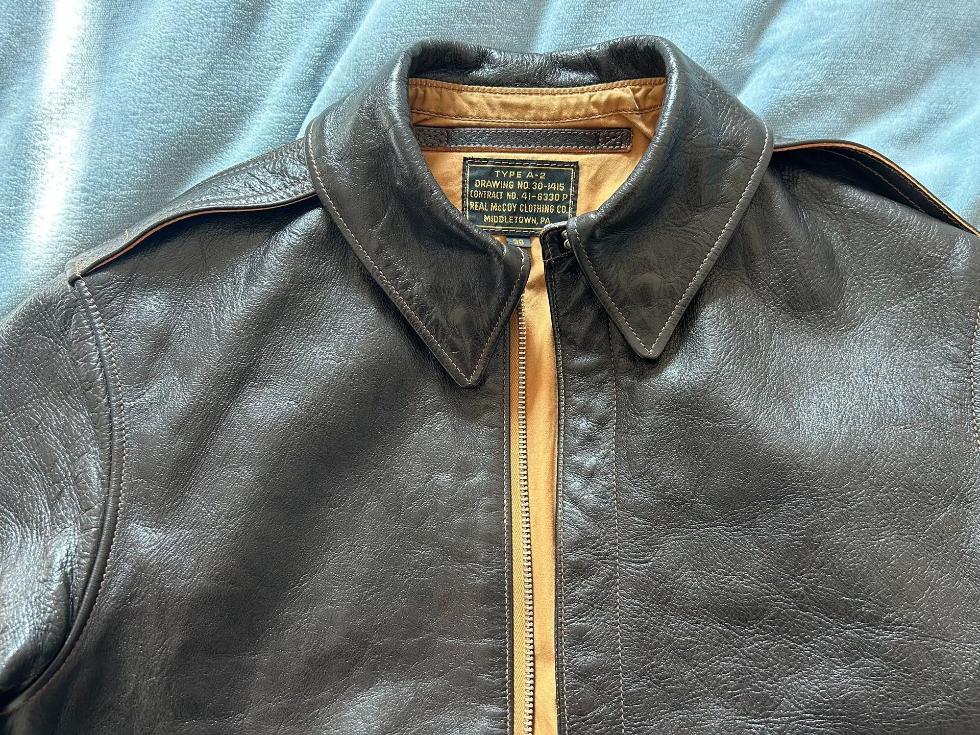 The Real McCoy's the real mccoy a2 tea core leather jacket Size US S / EU 44-46 / 1 - 5 Thumbnail