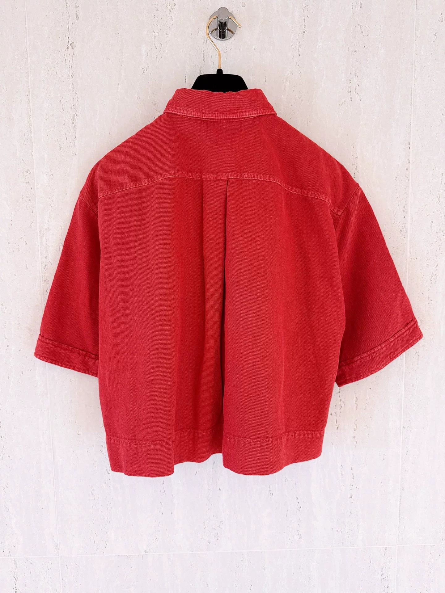 Brunello Cucinelli Brunello Cucinelli Red Cotton-Linen Jacket Size US S / EU 44-46 / 1 - 2 Thumbnail