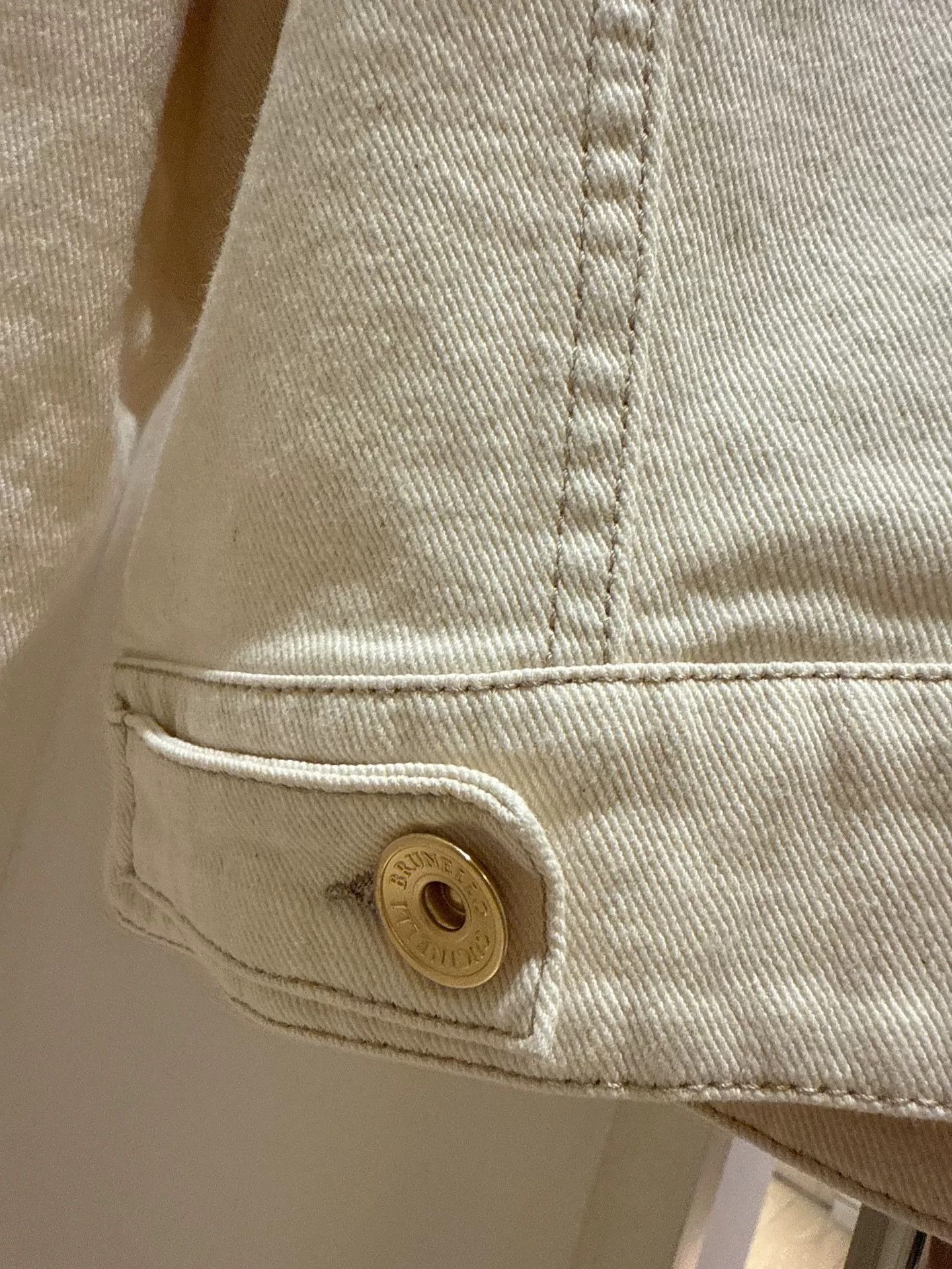 Brunello Cucinelli Brunello Cucinelli White Denim Jacket Size US XS / EU 42 / 0 - 7 Thumbnail