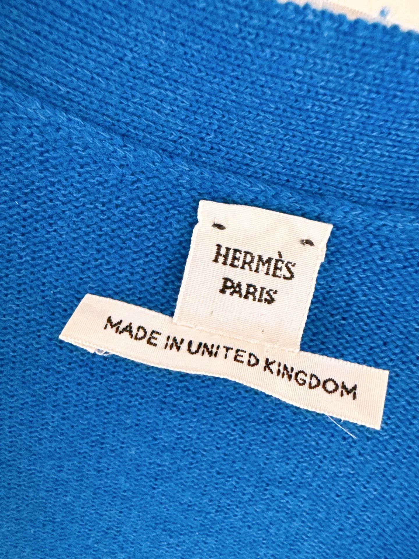 Hermes Hermes Blue V-Neck Zip Cardigan Size US S / EU 44-46 / 1 - 7 Thumbnail