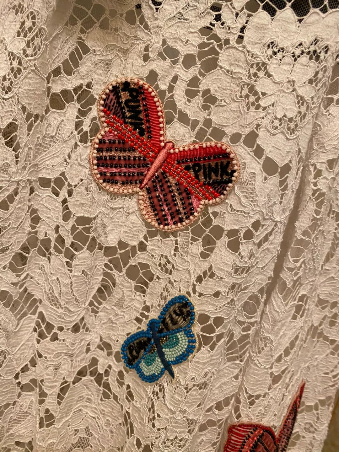 Valentino Valentino Lace Butterfly Embroidered Shirt Size US XL / EU 56 / 4 - 4 Thumbnail