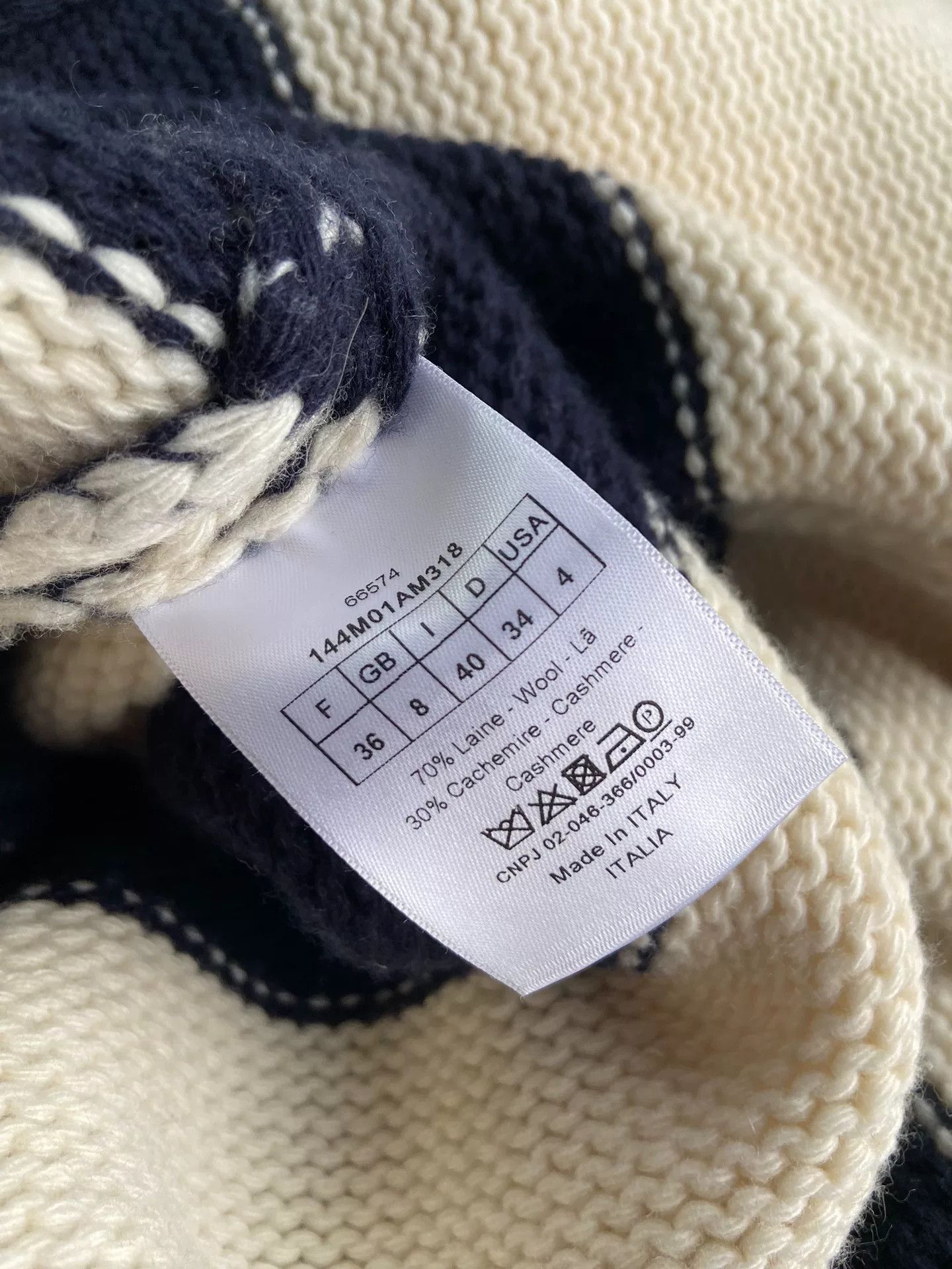 Dior dior striped knitted coat with hood Size US M / EU 48-50 / 2 - 3 Thumbnail