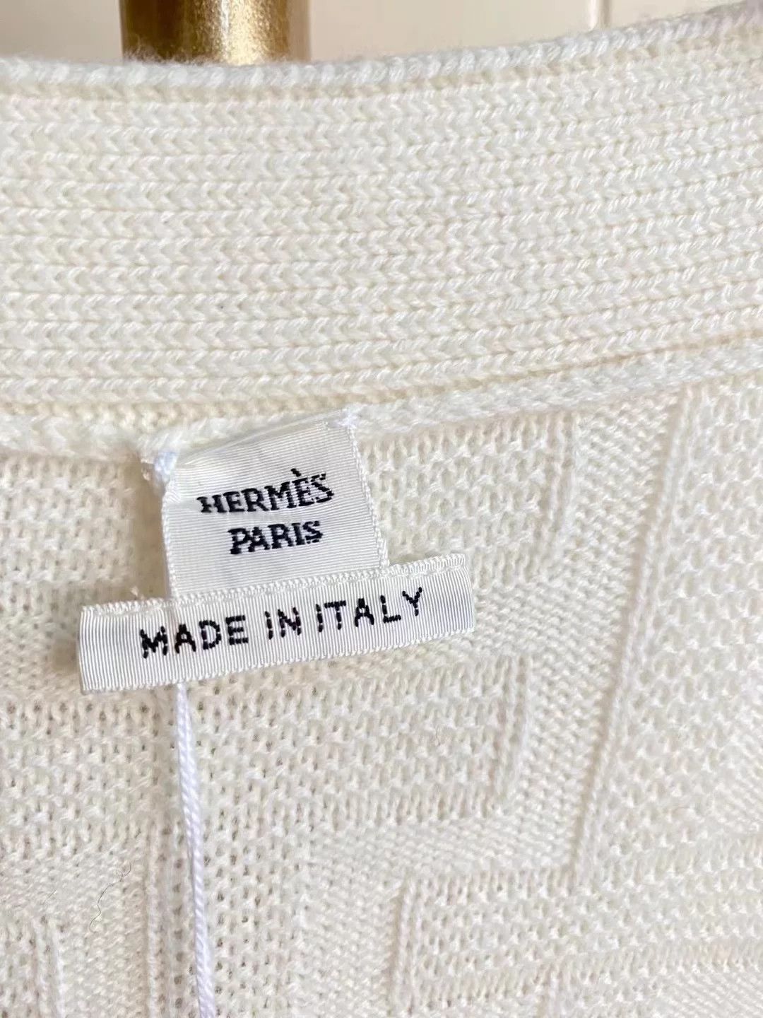 Hermes Hermes White Cardigan Sweater New Size US S / EU 44-46 / 1 - 2 Thumbnail
