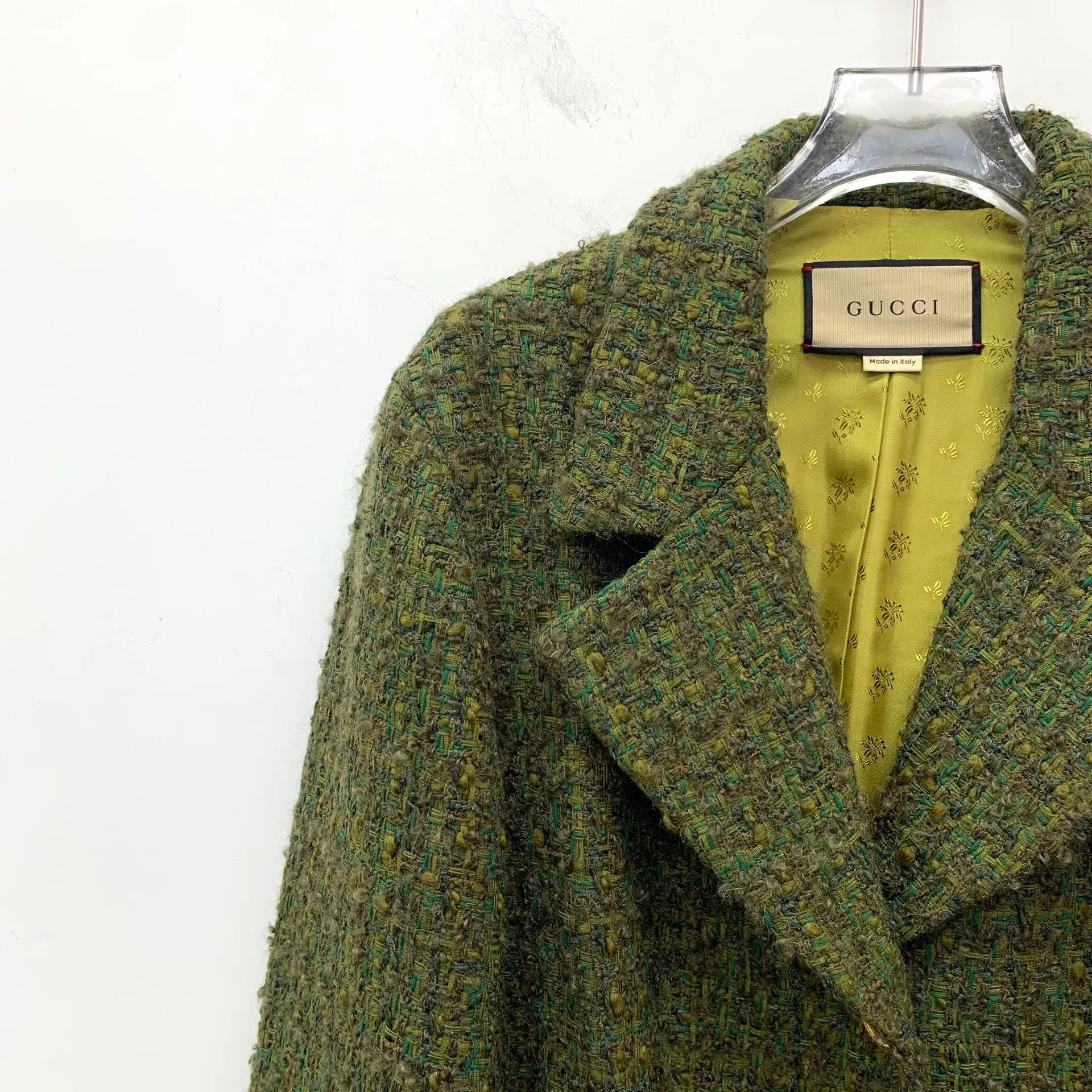 Gucci Gucci Green Wool Tweed Jacket Size US XS / EU 42 / 0 - 3 Thumbnail