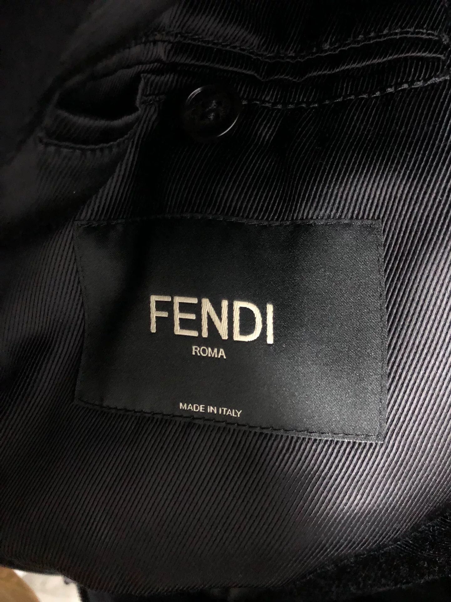 Fendi Fendi Black Fur Collar Jacket with Monster Size US M / EU 48-50 / 2 - 3 Thumbnail