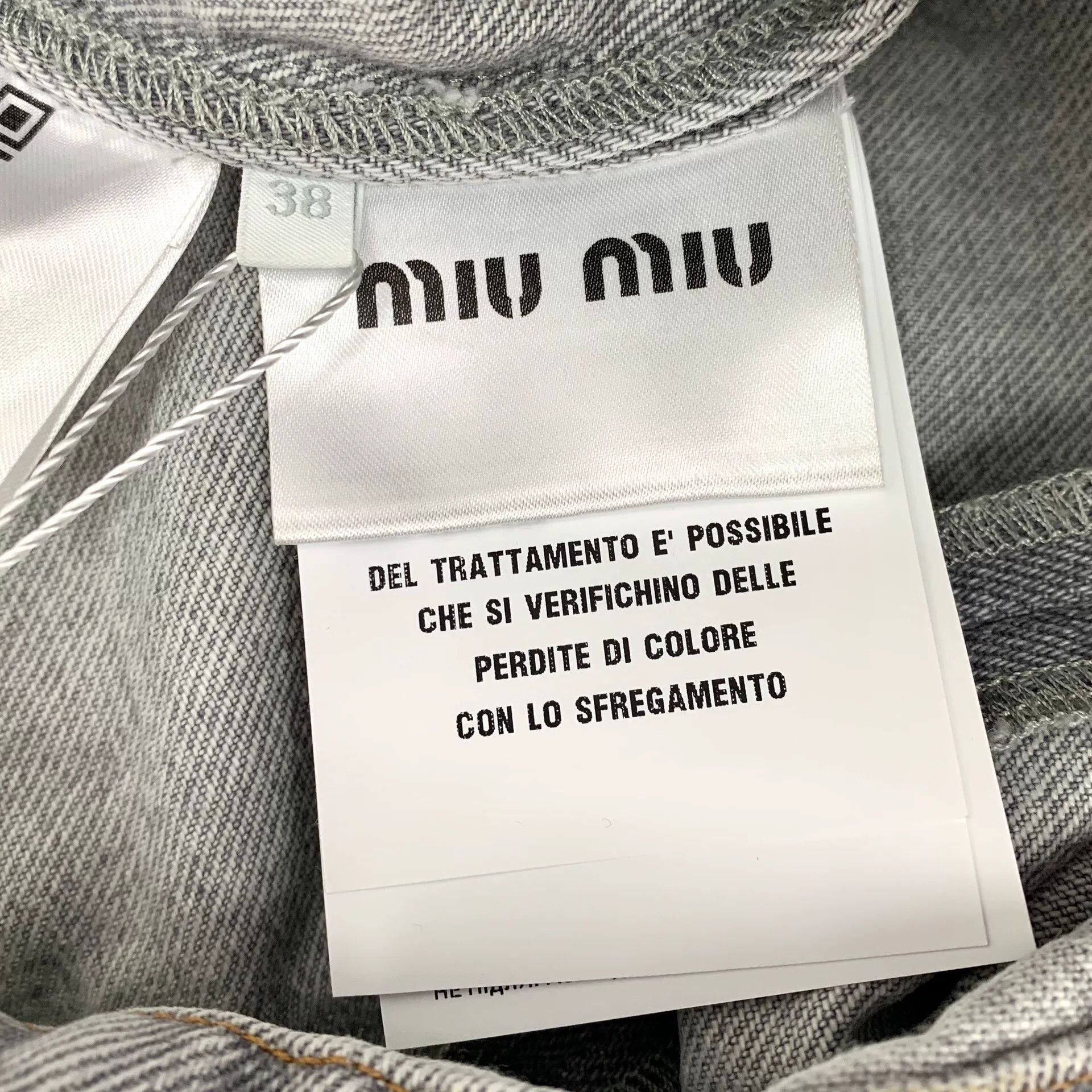Miu Miu gray logo sleeveless denim dress by miu miu Size US 38 / EU 54 - 7 Thumbnail