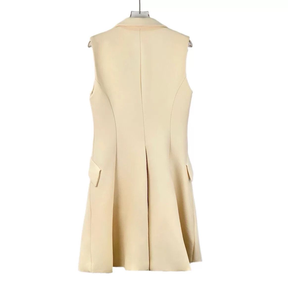 Dior beige wool sleeveless double-breasted dress Size US 38 / EU 54 - 2 Thumbnail