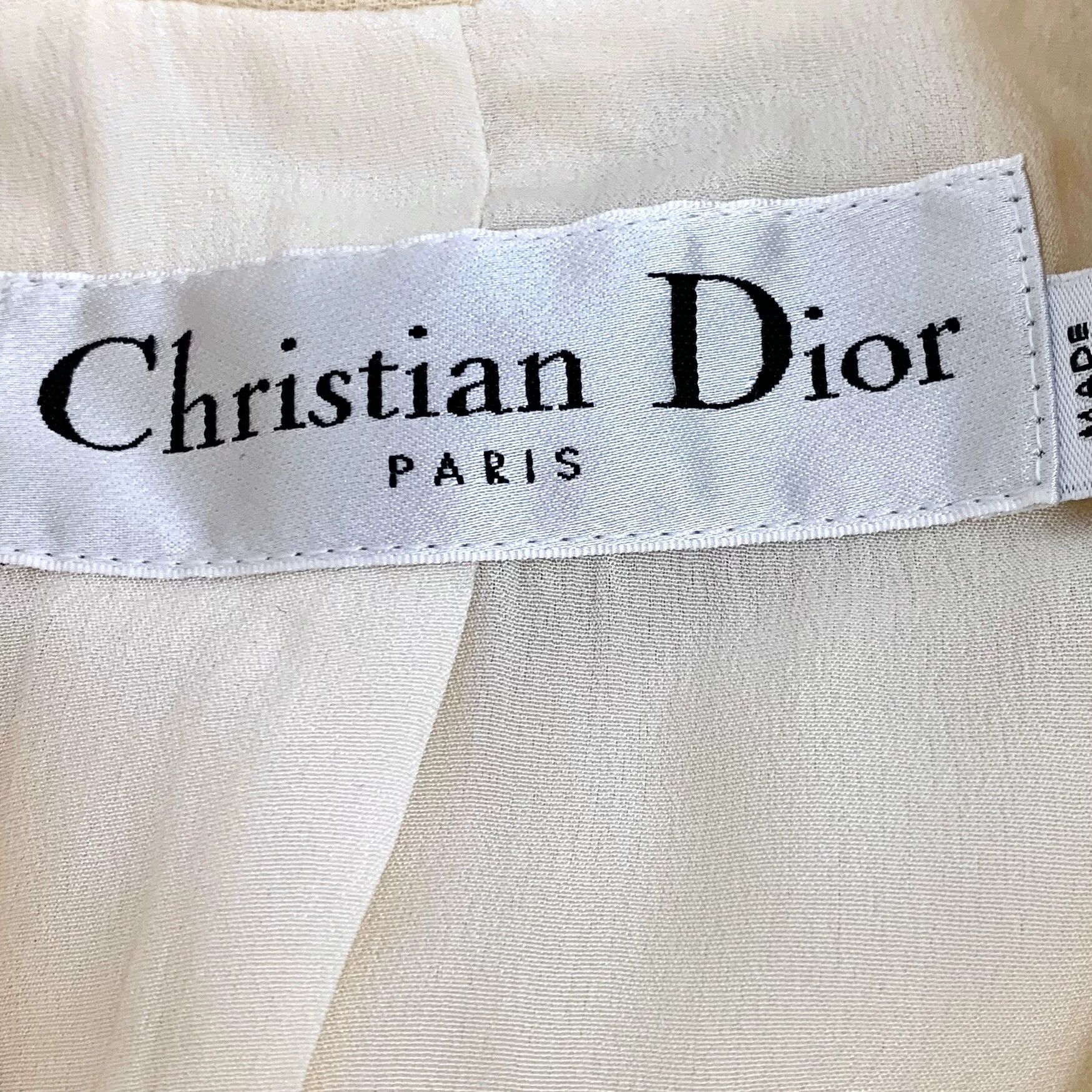Dior beige wool sleeveless double-breasted dress Size US 38 / EU 54 - 5 Thumbnail