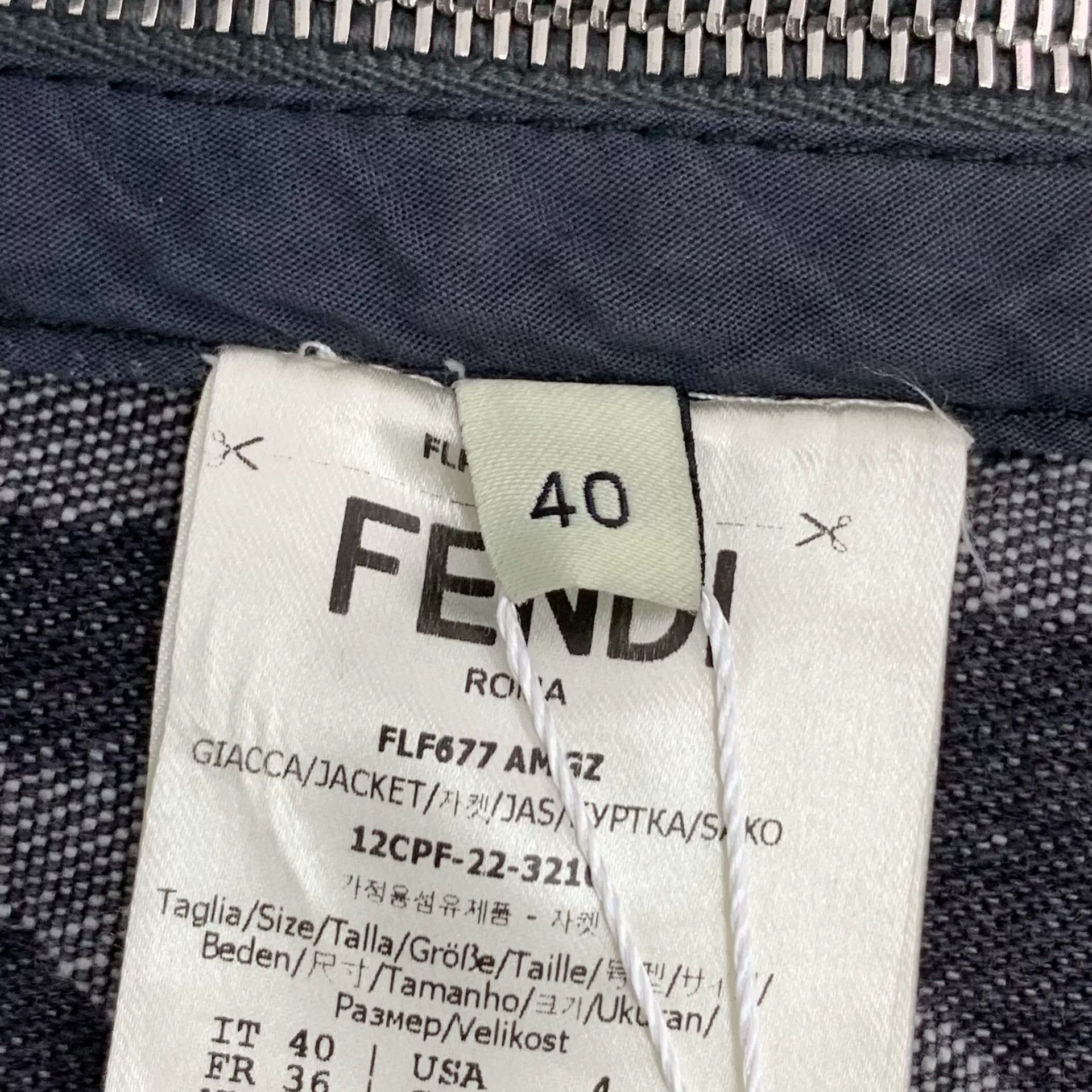 Fendi fendi gray logo long sleeve denim shirt Size US M / EU 48-50 / 2 - 6 Thumbnail