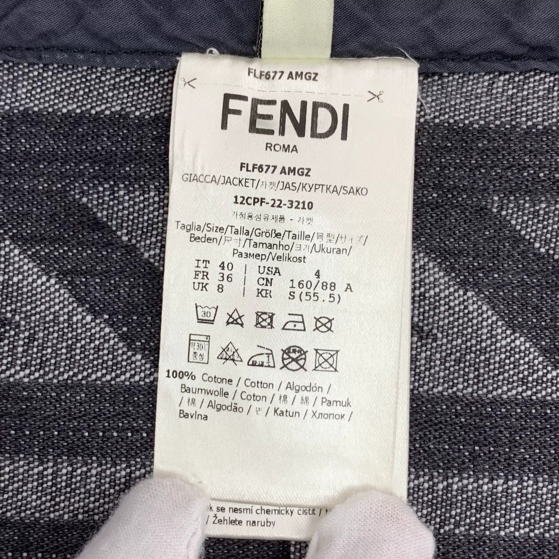 Fendi fendi gray logo long sleeve denim shirt Size US M / EU 48-50 / 2 - 7 Thumbnail