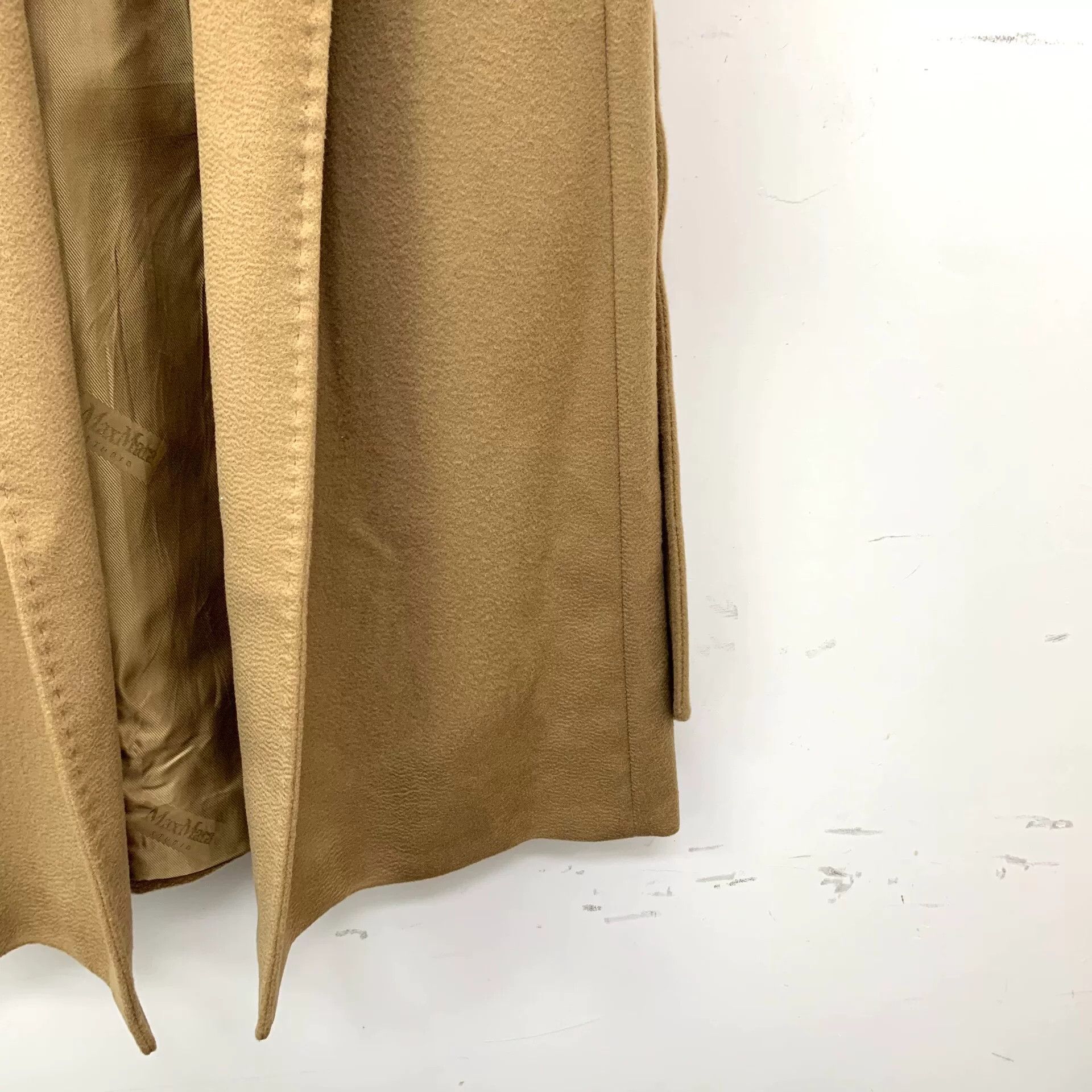 Vintage brown wool long coat with belt Size US S / EU 44-46 / 1 - 5 Thumbnail