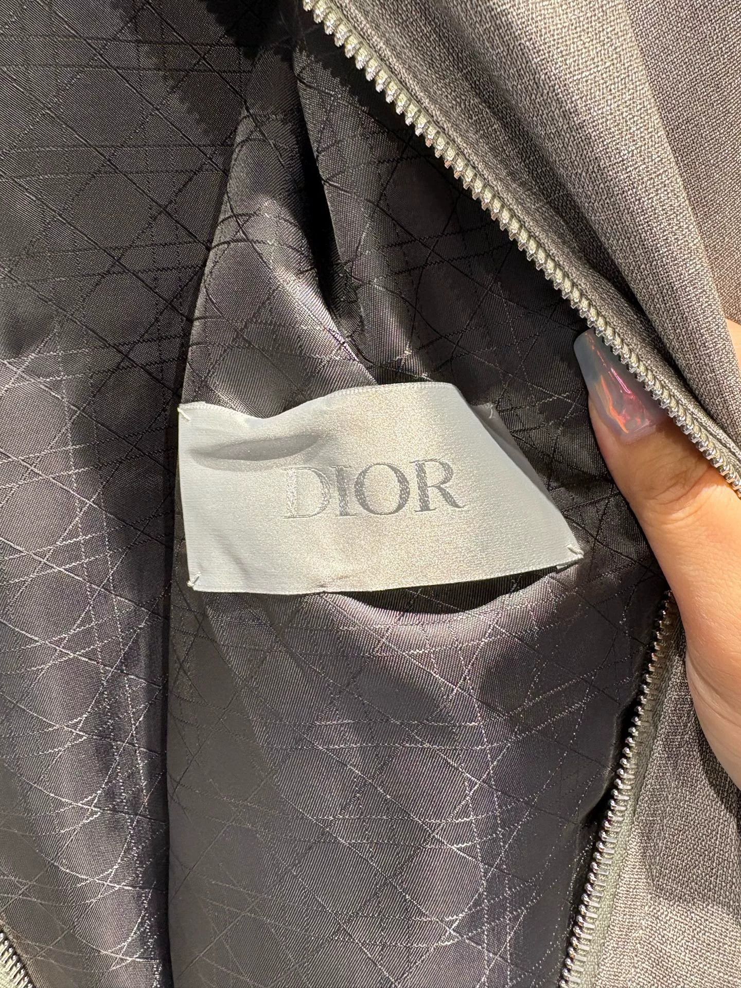 Dior Dior Gray Plaid Wool Jacket Coat Size US L / EU 52-54 / 3 - 3 Thumbnail