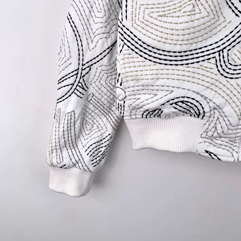 Hermes Hermes White Embroidered Cotton Jacket Size M / US 6-8 / IT 42-44 - 4 Thumbnail