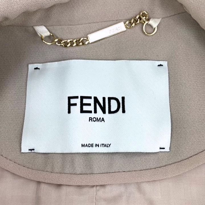 Fendi Fendi Beige Collared Belted Blazer Coat Size US XS / EU 42 / 0 - 5 Thumbnail