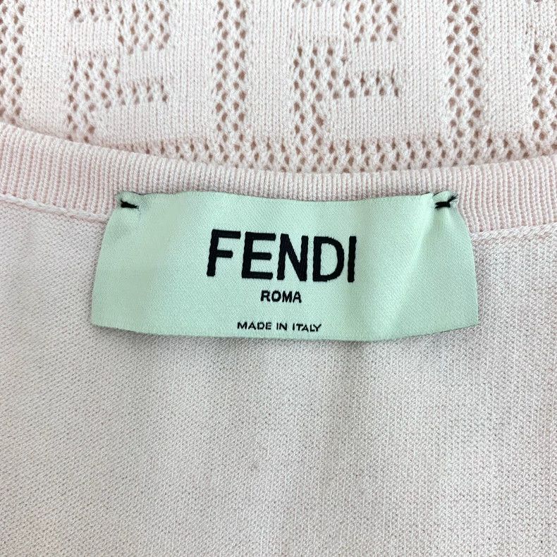 Fendi Fendi Pink Logo Knit Sling Dress Size US M / EU 48-50 / 2 - 7 Thumbnail
