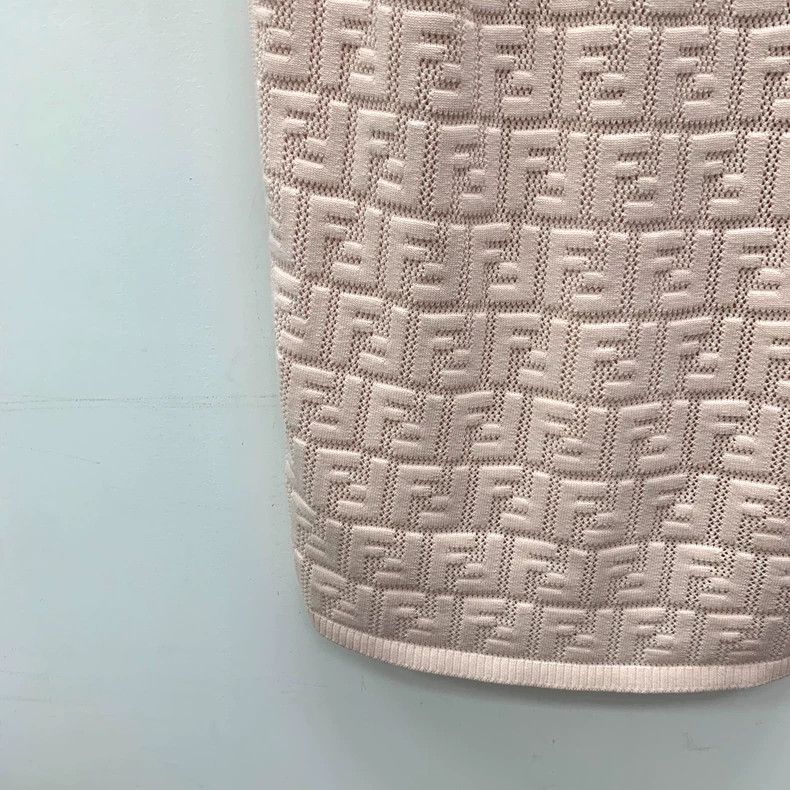 Fendi Fendi Pink Logo Knit Sling Dress Size US M / EU 48-50 / 2 - 5 Thumbnail