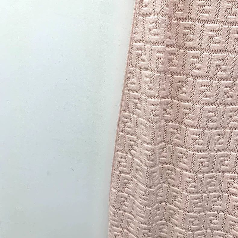 Fendi Fendi Pink Logo Knit Sling Dress Size US M / EU 48-50 / 2 - 4 Thumbnail