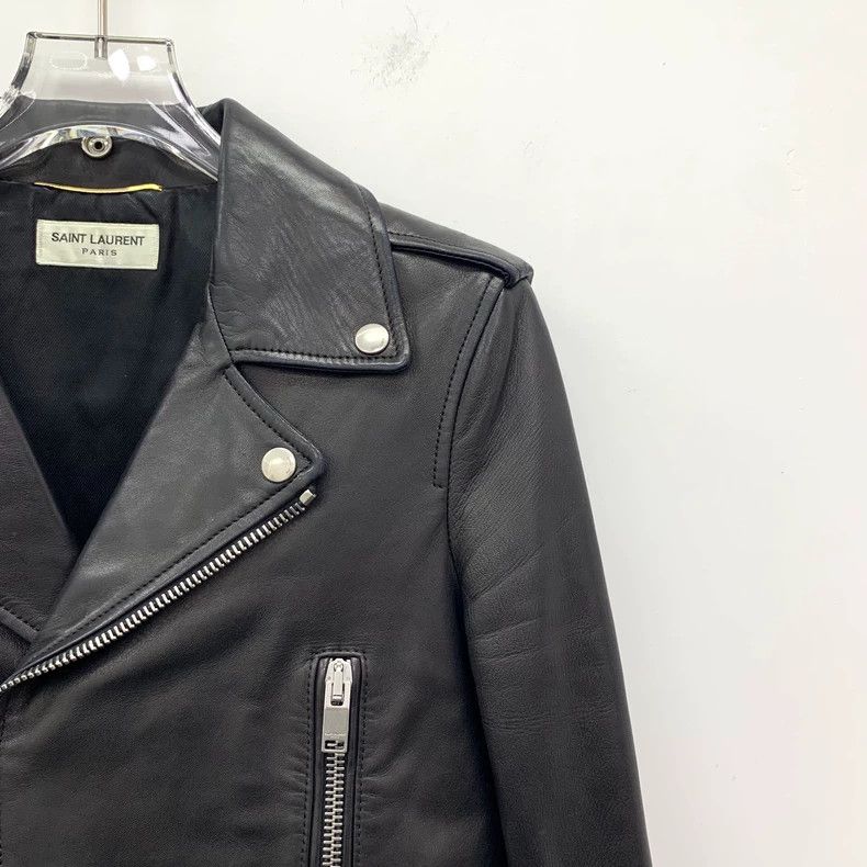Yves Saint Laurent Yves Saint Laurent Black Leather Jacket Size US S / EU 44-46 / 1 - 3 Thumbnail