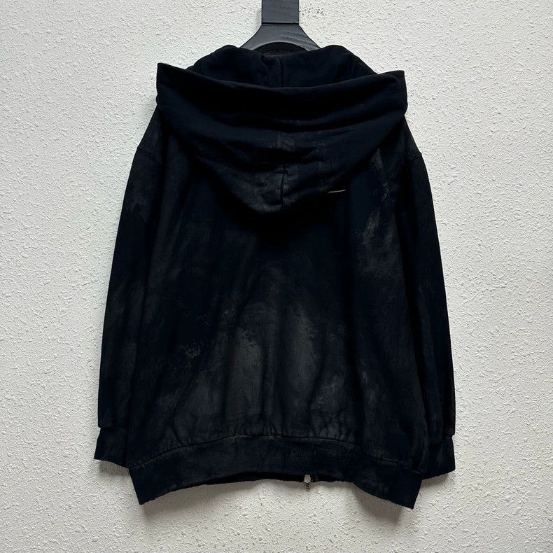 Balenciaga Balenciaga Distressed Logo Zip Jacket Size US S / EU 44-46 / 1 - 2 Thumbnail