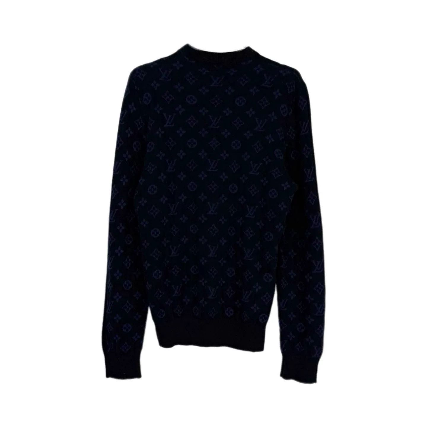 Louis Vuitton LV Blue Cashmere Sweater Back Logo 4L Size US L / EU 52-54 / 3 - 2 Thumbnail