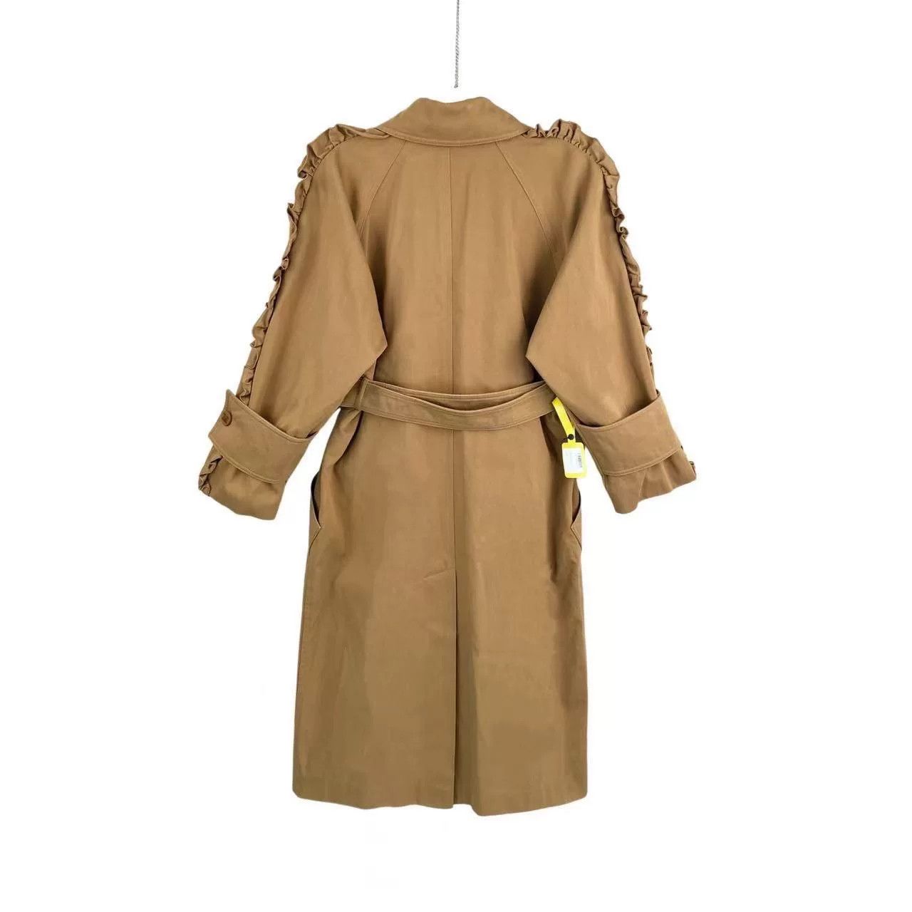 Max Mara MaxMara Camel Ruffled Sleeve Coat Size US S / EU 44-46 / 1 - 2 Thumbnail