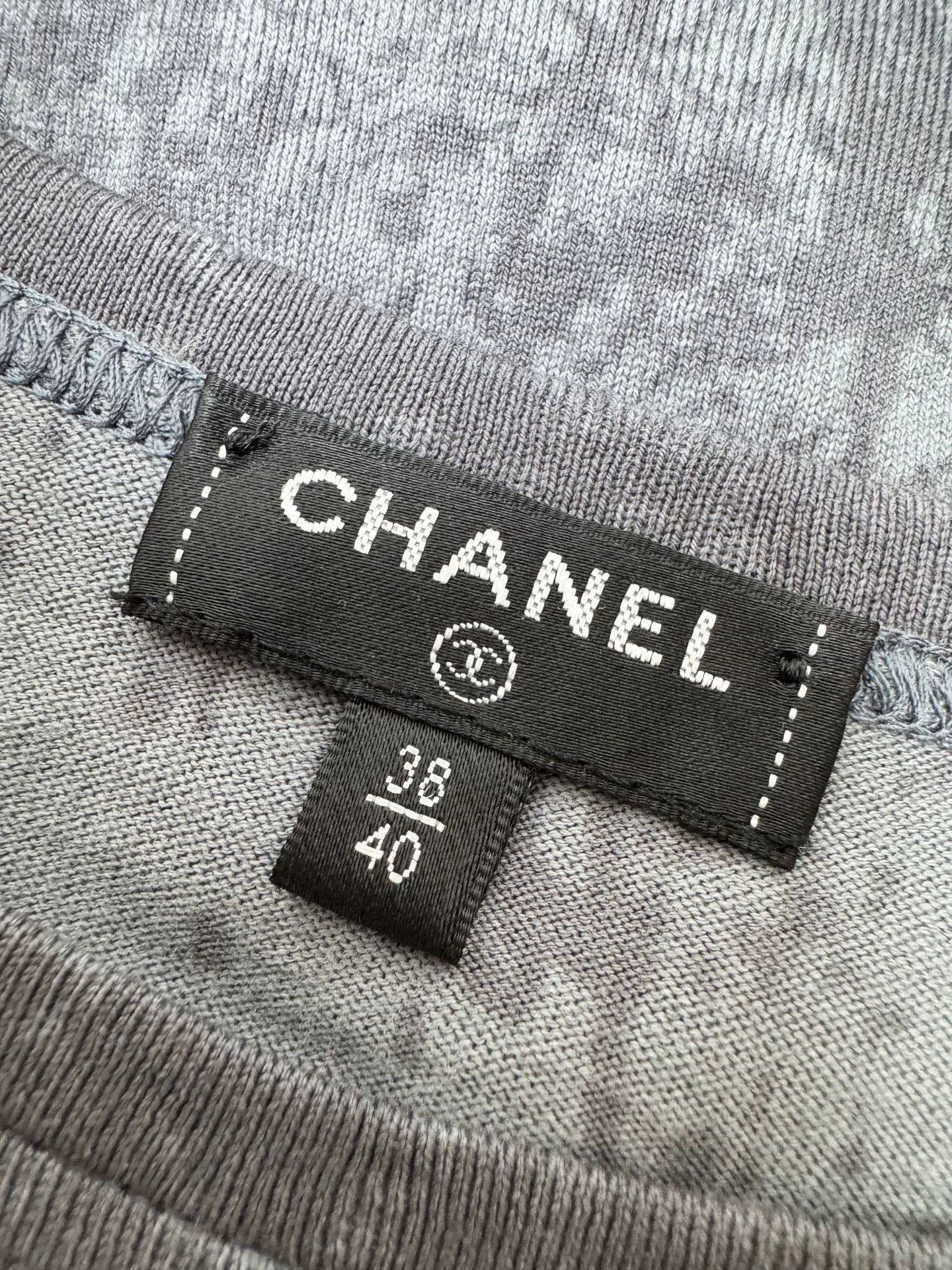Chanel Chanel 20s Embroidered Short Sleeve T-shirt Size US L / EU 52-54 / 3 - 4 Thumbnail