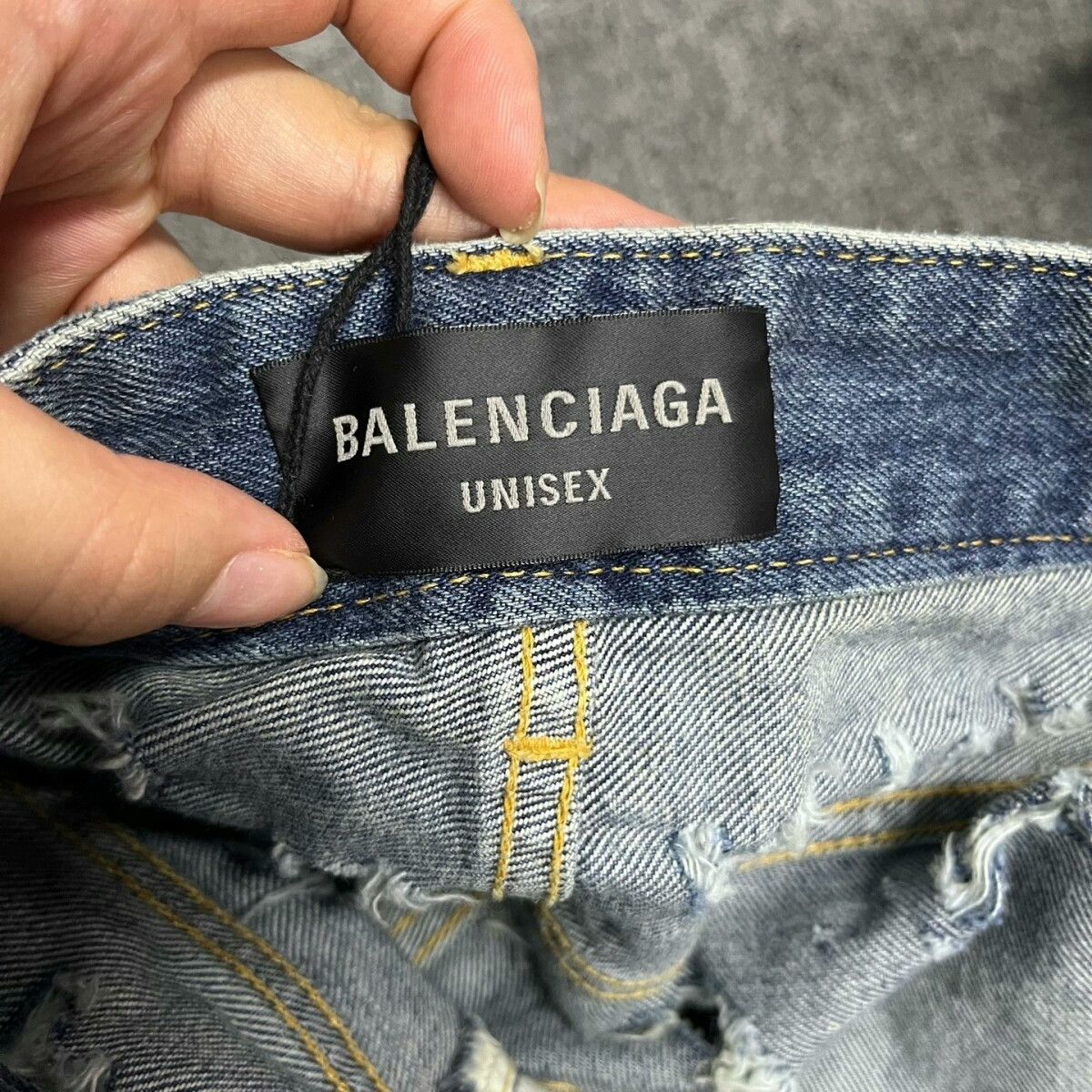 Balenciaga Balenciaga Blue Distressed Denim Jeans Size US 29 - 4 Thumbnail
