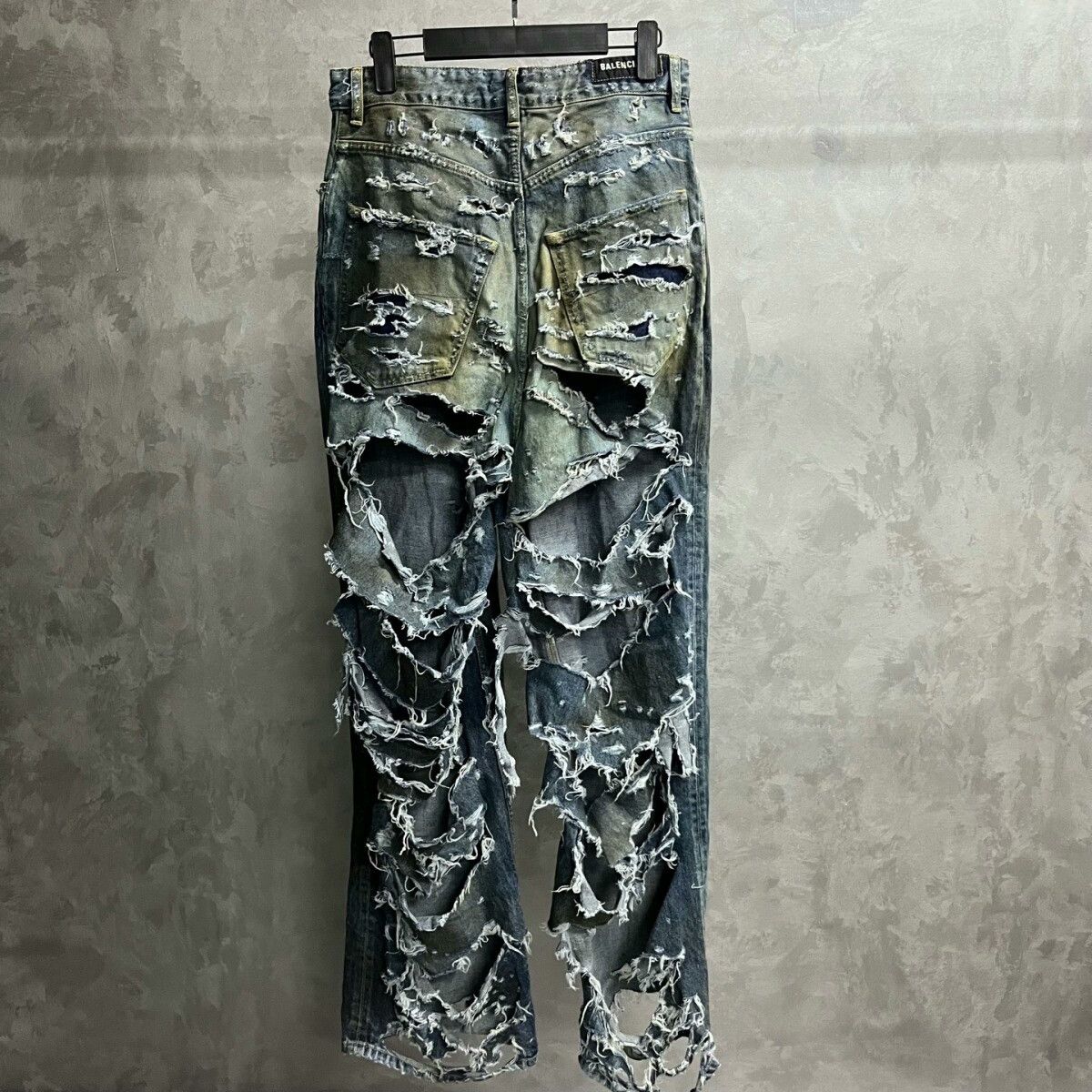 Balenciaga Balenciaga Blue Distressed Denim Jeans Size US 29 - 2 Thumbnail