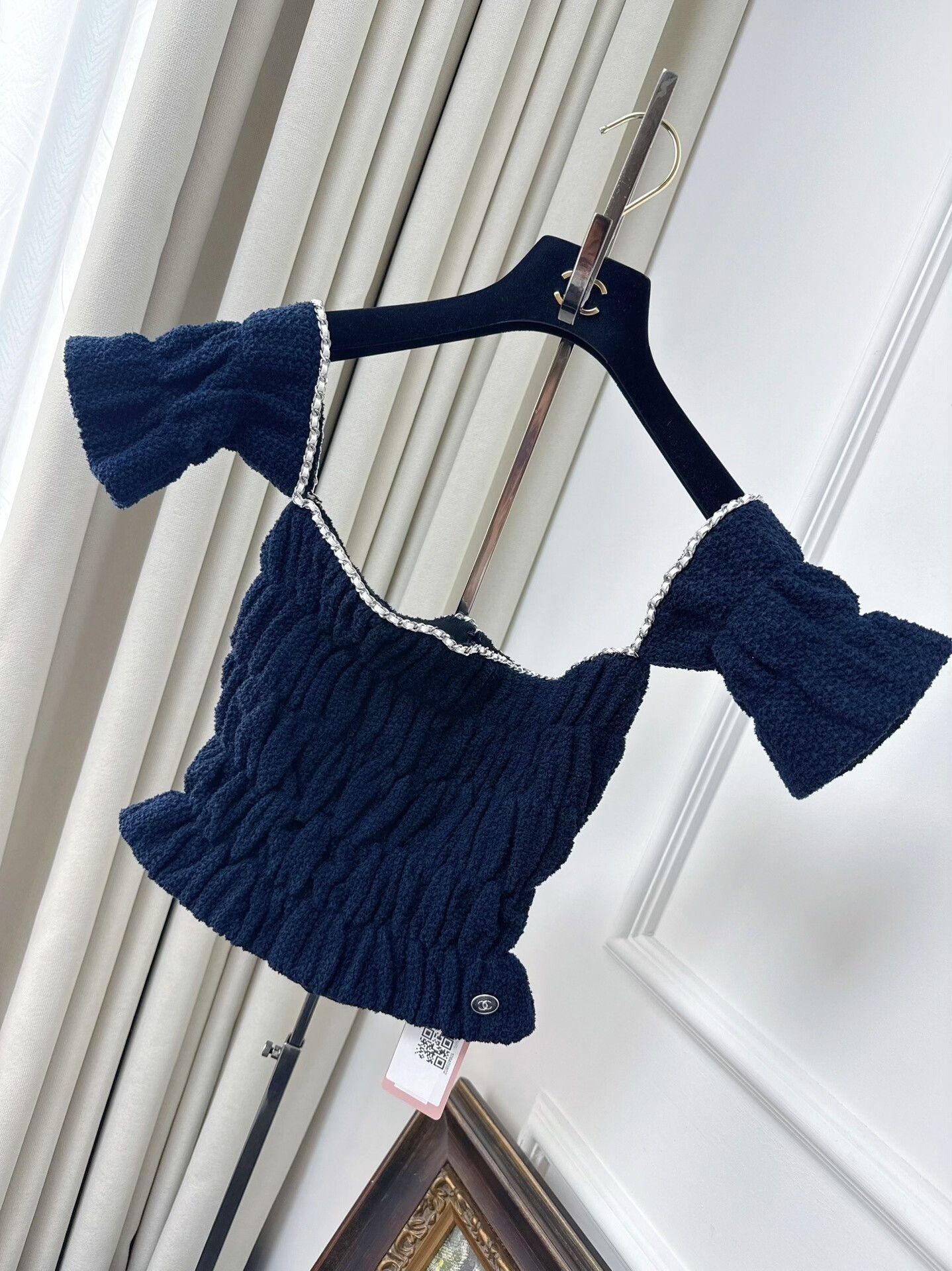 Chanel chanel deep blue chain shoulder top Size US S / EU 44-46 / 1 - 7 Thumbnail