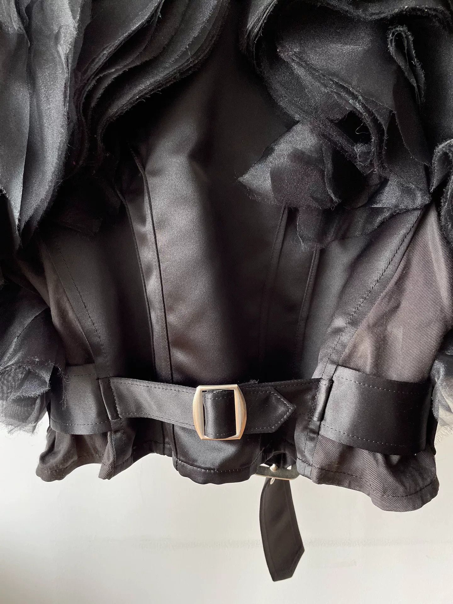 Junya Watanabe black ruffled leather jacket by junya watanabe Size US S / EU 44-46 / 1 - 6 Thumbnail